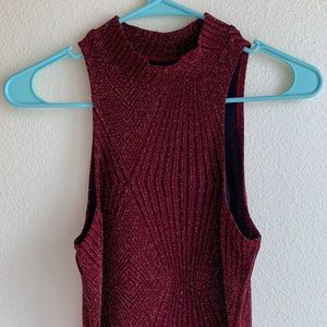 Red/Black Sparkly Bodycon Dress by Windsor. Sz Small